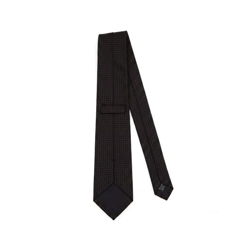 Givenchy Black And White Silk Men's Tie - Picture 2 of 4